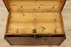 European Antique 1868 Pine Immigrant Chest or Blanket Trunk (6)