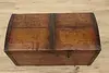 European Antique 1868 Pine Immigrant Chest or Blanket Trunk (8)