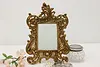 Victorian Antique Bronze Finish Wall or Easel Mirror (2)