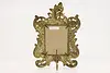 Victorian Antique Bronze Finish Wall or Easel Mirror (5)