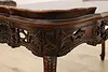 French Design Antique Carved Mahogany Coffee Table, Shells (10)