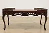 French Design Antique Carved Mahogany Coffee Table, Shells (5)