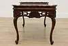 French Design Antique Carved Mahogany Coffee Table, Shells (6)