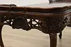 French Design Antique Carved Mahogany Coffee Table, Shells (9)