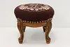 Traditional Antique Walnut Needlepoint Petit Point Footstool (5)