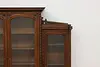 Classical Antique Carved Oak Bookcase Display or Bar, Lund (10)