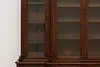 Classical Antique Carved Oak Bookcase Display or Bar, Lund (11)