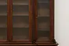 Classical Antique Carved Oak Bookcase Display or Bar, Lund (12)