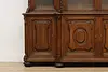 Classical Antique Carved Oak Bookcase Display or Bar, Lund (13)