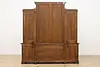 Classical Antique Carved Oak Bookcase Display or Bar, Lund (18)