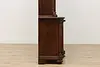 Classical Antique Carved Oak Bookcase Display or Bar, Lund (22)