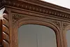 Classical Antique Carved Oak Bookcase Display or Bar, Lund (25)