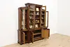 Classical Antique Carved Oak Bookcase Display or Bar, Lund (3)