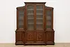 Classical Antique Carved Oak Bookcase Display or Bar, Lund (8)