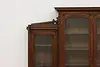 Classical Antique Carved Oak Bookcase Display or Bar, Lund (9)