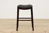 Faux Leather & Birch Vintage Saddle Bar Stool, Holland (2)