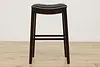 Faux Leather & Birch Vintage Saddle Bar Stool, Holland (4)