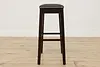 Faux Leather & Birch Vintage Saddle Bar Stool, Holland (5)