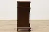 French Antique Carved Walnut & Marble Nightstand, End Table (12)