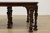 Tudor Antique Carved Mahogany Dining Table Opens 9' (11)