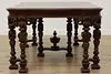 Tudor Antique Carved Mahogany Dining Table Opens 9' (12)