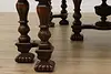 Tudor Antique Carved Mahogany Dining Table Opens 9' (15)