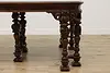 Tudor Antique Carved Mahogany Dining Table Opens 9' (19)