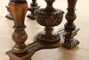 Tudor Antique Carved Mahogany Dining Table Opens 9' (26)