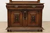 Victorian Antique Oak & Marble Sideboard Server Back Bar (10)