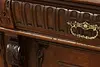 Victorian Antique Oak & Marble Sideboard Server Back Bar (25)