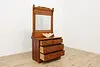 Victorian Antique Carved Birch 3 Pc Full Size Bedroom Set (14)