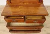 Victorian Antique Carved Birch 3 Pc Full Size Bedroom Set (15)