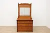 Victorian Antique Carved Birch 3 Pc Full Size Bedroom Set (17)