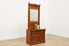 Victorian Antique Carved Birch 3 Pc Full Size Bedroom Set (29)