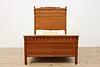 Victorian Antique Carved Birch 3 Pc Full Size Bedroom Set (3)