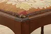 Dutch Antique Mahogany Griffin Needlepoint Stool or Bench (9)