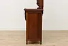 Victorian Antique Walnut Sideboard, Back Bar,Curio Cabinet (12)