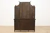 Victorian Antique Walnut Sideboard, Back Bar,Curio Cabinet (13)