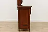 Victorian Antique Walnut Sideboard, Back Bar,Curio Cabinet (16)