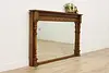 Victorian Antique Salvage Oak Mantel or Back Bar Mirror 5'9" (2)