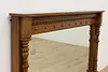 Victorian Antique Salvage Oak Mantel or Back Bar Mirror 5'9" (3)