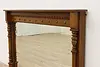 Victorian Antique Salvage Oak Mantel or Back Bar Mirror 5'9" (5)