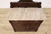 Victorian Eastlake Antique Marble & Walnut Nightstand, Appes (6)