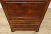 Biedermeier Empire Antique Drop Front Walnut Secretary Desk (11)