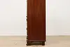 Biedermeier Empire Antique Drop Front Walnut Secretary Desk (18)