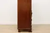 Biedermeier Empire Antique Drop Front Walnut Secretary Desk (22)