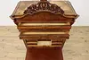 Biedermeier Empire Antique Drop Front Walnut Secretary Desk (6)