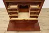 Biedermeier Empire Antique Drop Front Walnut Secretary Desk (8)