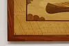 Canoe in Lagoon Original Marquetry Wall Plaque Bodden 23.5" (6)