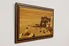 Capri Italy Shore Original Marquetry Wall Plaque 29.5" (3)